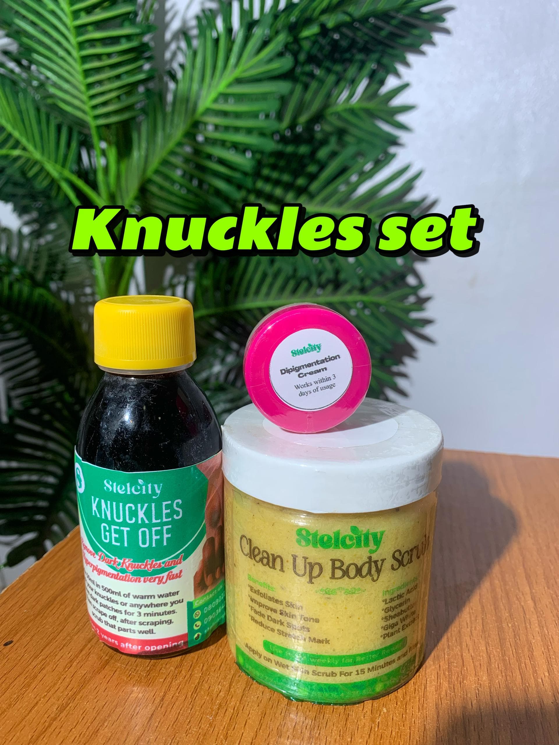 Knuckles /dark knee/feet removal set
