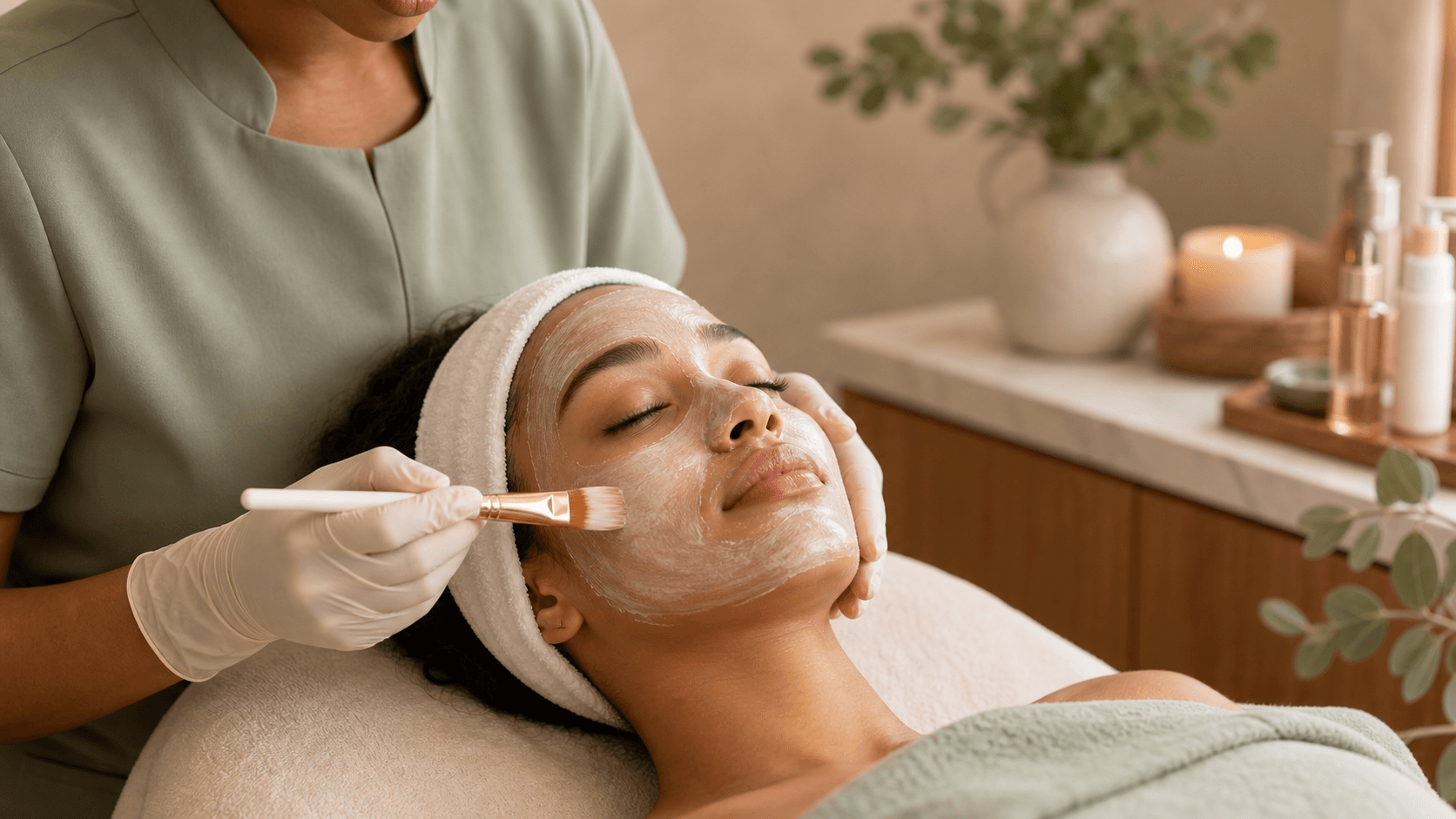 Professional facial treatment at Stelcity