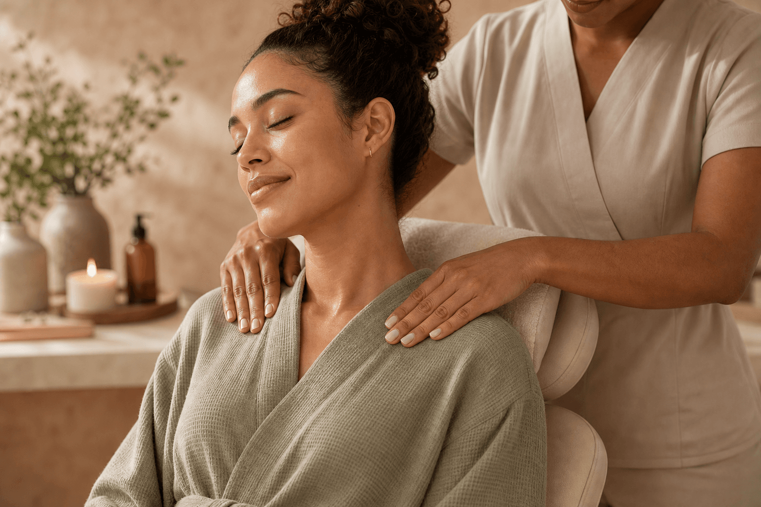 Relaxing spa massage treatment
